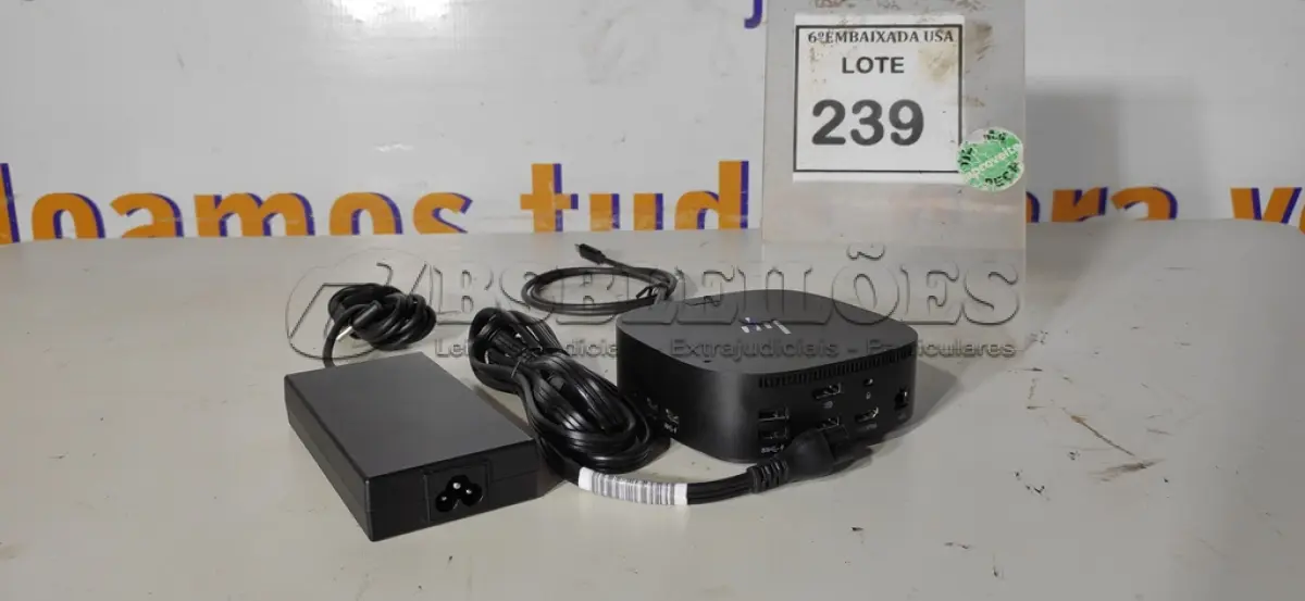 LOTE 239 - 01 DOCKING STATION HP HSN-IX02. (NOVO) (NO ESTADO EM QUE SE ENCONTRA. SUJEITO A AVARIAS OCULTAS/VISÍVEIS.)