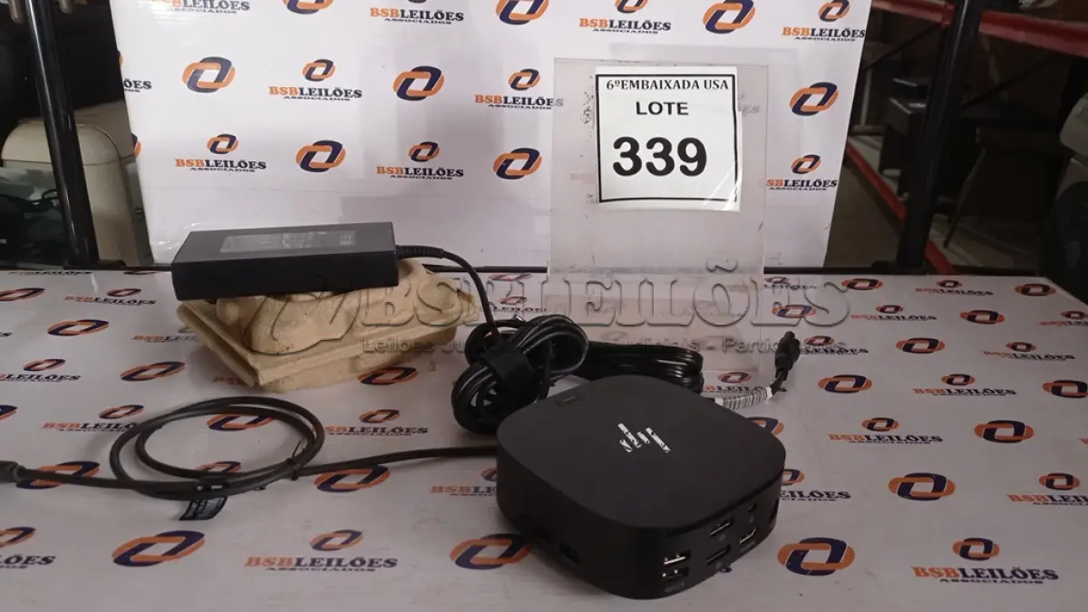 LOTE 339 - 01 DOCKING STATION HP HSN-IX02.(NOVO) (NO ESTADO EM QUE SE ENCONTRA. SUJEITO A AVARIAS OCULTAS/VISÍVEIS.)