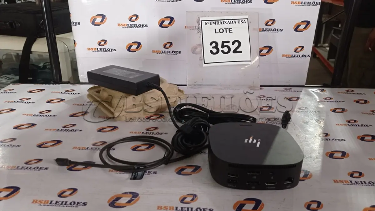 LOTE 352 - 01 DOCKING STATION HP HSN-IX02.(NOVO) (NO ESTADO EM QUE SE ENCONTRA. SUJEITO A AVARIAS OCULTAS/VISÍVEIS.)