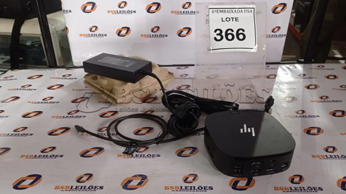 LOTE 366 - 01 DOCKING STATION HP HSN-IX02.(NOVO) (NO ESTADO EM QUE SE ENCONTRA. SUJEITO A AVARIAS OCULTAS/VISÍVEIS.)