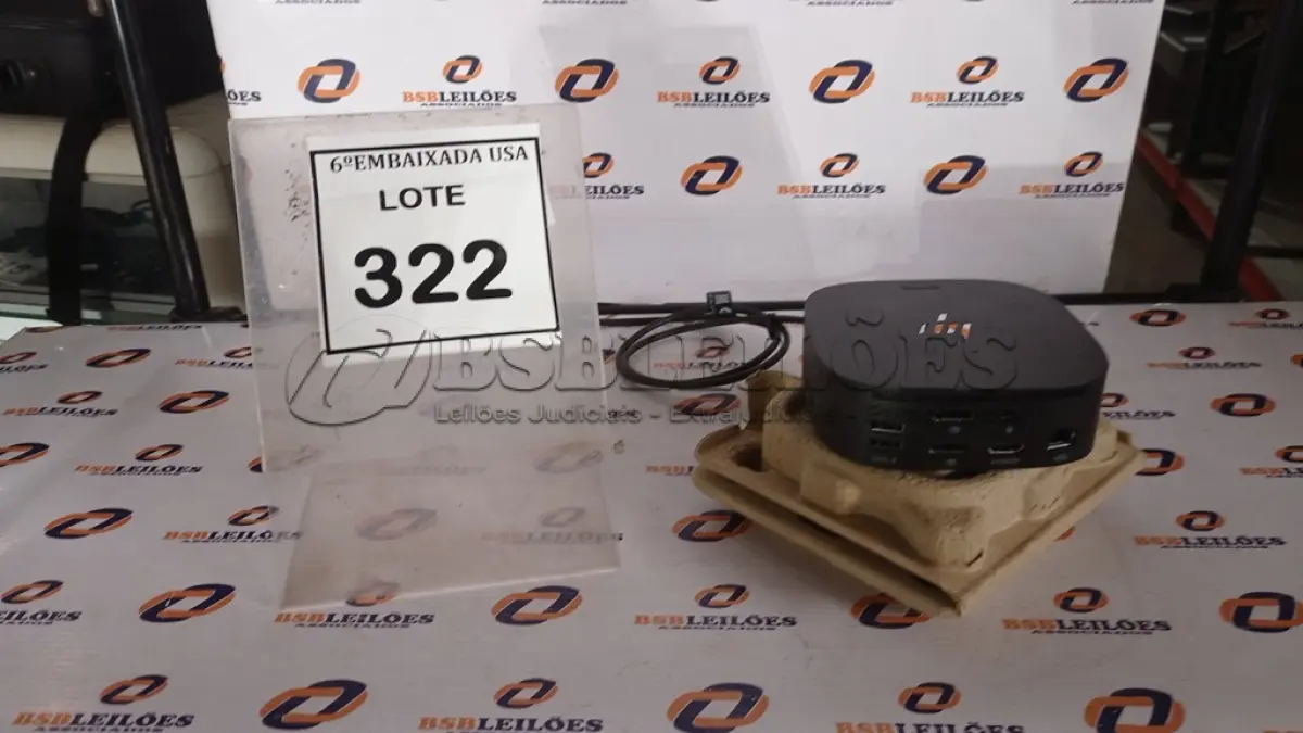 LOTE 322 - 01 DOCKING STATION HP HSN-IX02.(NOVO) (NO ESTADO EM QUE SE ENCONTRA. SUJEITO A AVARIAS OCULTAS/VISÍVEIS.)