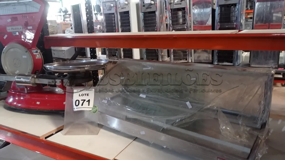 LOTE 071 - 01 BALANÇA MARCA FILIZOLA E 01 ESTUFA DE ALIMENTOS. (NO ESTADO) ATENÇÃO! FAZER A VISITAÇÃO ANTES DE ARREMATAR, NÃO SABEMOS SE FUNCIONA, LEILÃO NÃO TEM GARANTIA E NEM DEVOLUÇÃO, SUJEITO A POSSÍVEIS AVARIAS VISÍVEIS/OCULTAS E/OU AUSÊNCIA DE COMPONENTES.