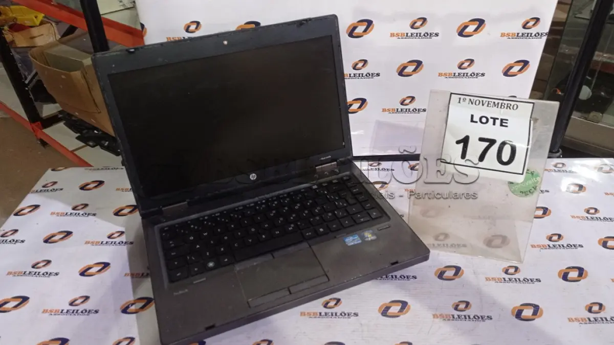 LOTE 170 - 01 NOTEBOOK MARCA HP. (NO ESTADO) ATENÇÃO! FAZER A VISITAÇÃO ANTES DE ARREMATAR, NÃO SABEMOS SE FUNCIONA, LEILÃO NÃO TEM GARANTIA E NEM DEVOLUÇÃO, SUJEITO A POSSÍVEIS AVARIAS VISÍVEIS/OCULTAS E/OU AUSÊNCIA DE COMPONENTES.