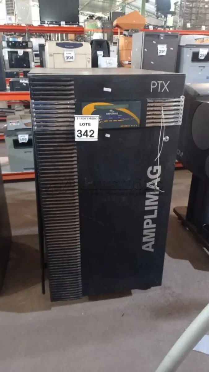 LOTE 342 - 01 NOBRAEK DE 25KVA MARCA AMPLIMAG. (NO ESTADO) ATENÇÃO! FAZER A VISITAÇÃO ANTES DE ARREMATAR, NÃO SABEMOS SE FUNCIONA, LEILÃO NÃO TEM GARANTIA E NEM DEVOLUÇÃO, SUJEITO A POSSÍVEIS AVARIAS VISÍVEIS/OCULTAS E/OU AUSÊNCIA DE COMPONENTES.