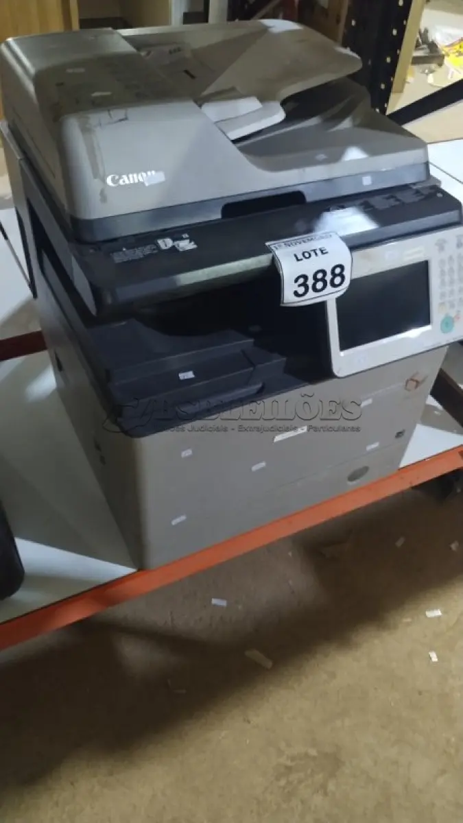 LOTE 388 - 01 IMPRESSORA MULTIFUNCIONAL MODELO 500IF MARCA CANON. (NO ESTADO) ATENÇÃO! FAZER A VISITAÇÃO ANTES DE ARREMATAR, NÃO SABEMOS SE FUNCIONA, LEILÃO NÃO TEM GARANTIA E NEM DEVOLUÇÃO, SUJEITO A POSSÍVEIS AVARIAS VISÍVEIS/OCULTAS E/OU AUSÊNCIA DE COMPONENTES.