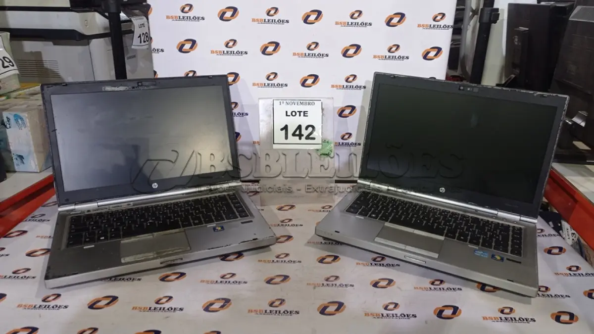 LOTE 142 - 02 NOTEBOOKS MARCA HP SEM BATERIA. (NO ESTADO) ATENÇÃO! FAZER A VISITAÇÃO ANTES DE ARREMATAR, NÃO SABEMOS SE FUNCIONA, LEILÃO NÃO TEM GARANTIA E NEM DEVOLUÇÃO, SUJEITO A POSSÍVEIS AVARIAS VISÍVEIS/OCULTAS E/OU AUSÊNCIA DE COMPONENTES.