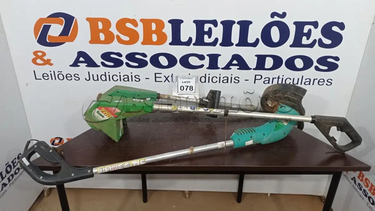 LOTE 078 - 03 ROÇADEIRAS ELÉTRICAS. (NO ESTADO) ATENÇÃO! FAZER A VISITAÇÃO ANTES DE ARREMATAR, NÃO SABEMOS SE FUNCIONA, LEILÃO NÃO TEM GARANTIA E NEM DEVOLUÇÃO, SUJEITO A POSSÍVEIS AVARIAS VISÍVEIS/OCULTAS E/OU AUSÊNCIA DE COMPONENTES.