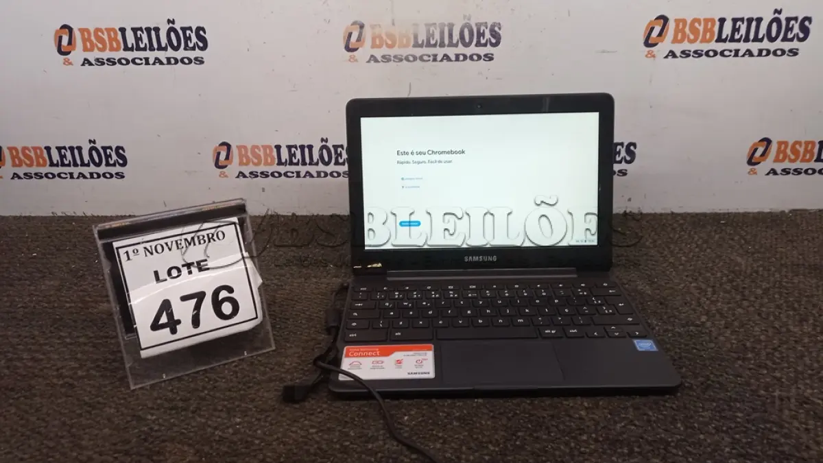 LOTE 476 - 01 NOTEBOOK TELA 11.6’’ 2GB DE MEMÓRIA MARCA SAMSUNG. (NO ESTADO) ATENÇÃO! FAZER A VISITAÇÃO ANTES DE ARREMATAR, NÃO SABEMOS SE FUNCIONA, LEILÃO NÃO TEM GARANTIA E NEM DEVOLUÇÃO, SUJEITO A POSSÍVEIS AVARIAS VISÍVEIS/OCULTAS E/OU AUSÊNCIA DE COMPONENTES.