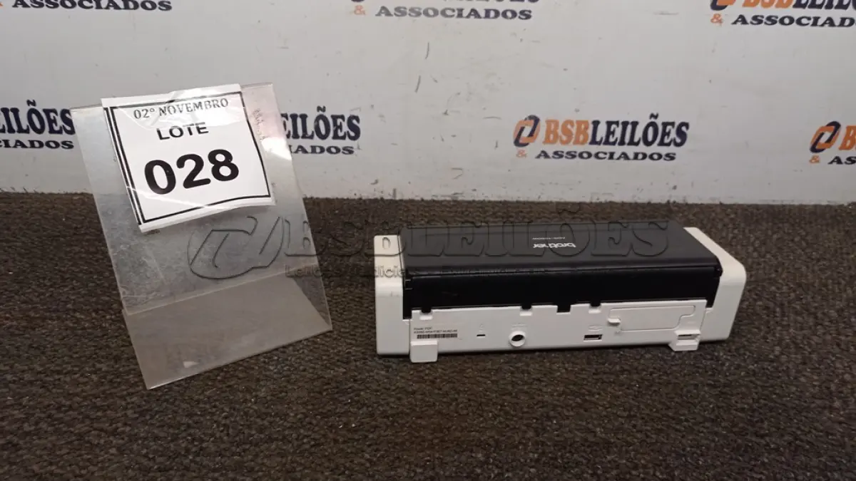 LOTE 028 - 01 SCANNER MODELO ADS-1250W MARCA BROTHER. (NO ESTADO) ATENÇÃO! FAZER A VISITAÇÃO ANTES DE ARREMATAR, NÃO SABEMOS SE FUNCIONA, LEILÃO NÃO TEM GARANTIA E NEM DEVOLUÇÃO, SUJEITO A POSSÍVEIS AVARIAS VISÍVEIS/OCULTAS E/OU AUSÊNCIA DE COMPONENTES.