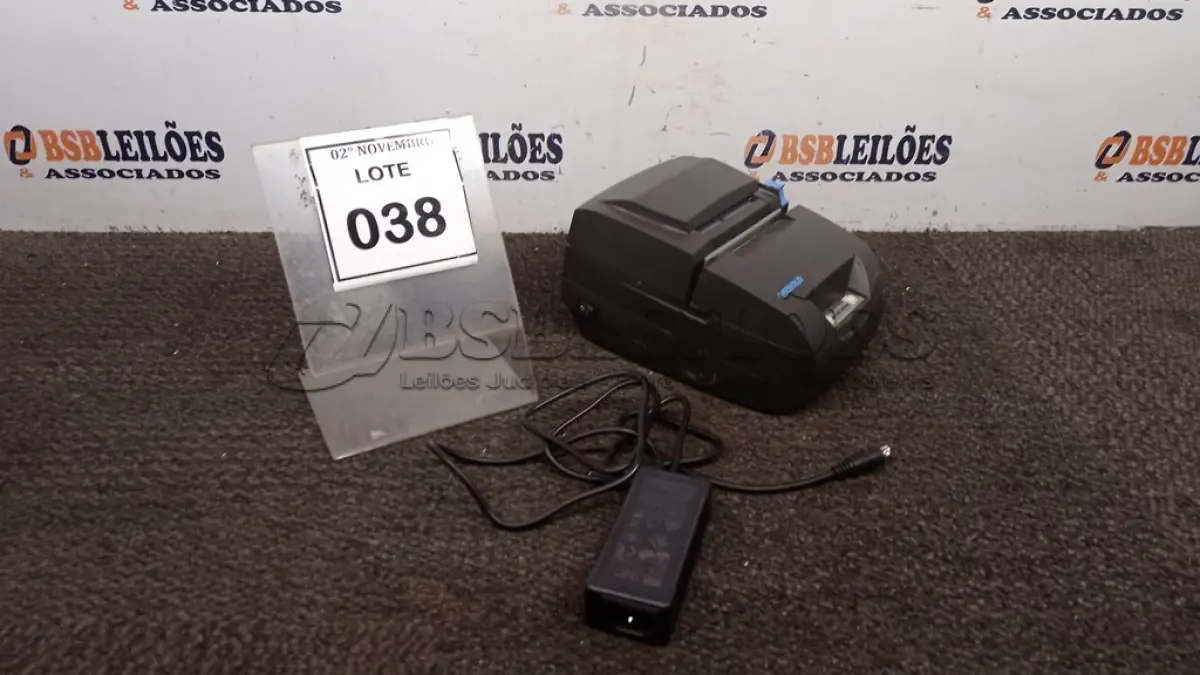 LOTE 038 - 01 IMPRESSORA DE CUPOM MARCA DIEBOLD COM FONTE. (NO ESTADO) ATENÇÃO! FAZER A VISITAÇÃO ANTES DE ARREMATAR, NÃO SABEMOS SE FUNCIONA, LEILÃO NÃO TEM GARANTIA E NEM DEVOLUÇÃO, SUJEITO A POSSÍVEIS AVARIAS VISÍVEIS/OCULTAS E/OU AUSÊNCIA DE COMPONENTES.