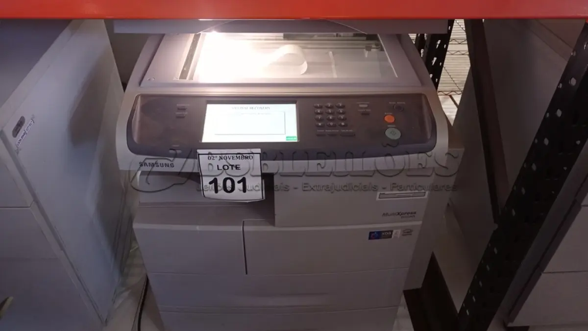 LOTE 101 - 01 IMPRESSORA MULTIFUNCIONAL MODELO 6555NX MARCA SAMSUNG. (NO ESTADO) ATENÇÃO! FAZER A VISITAÇÃO ANTES DE ARREMATAR, NÃO SABEMOS SE FUNCIONA, LEILÃO NÃO TEM GARANTIA E NEM DEVOLUÇÃO, SUJEITO A POSSÍVEIS AVARIAS VISÍVEIS/OCULTAS E/OU AUSÊNCIA DE COMPONENTES.