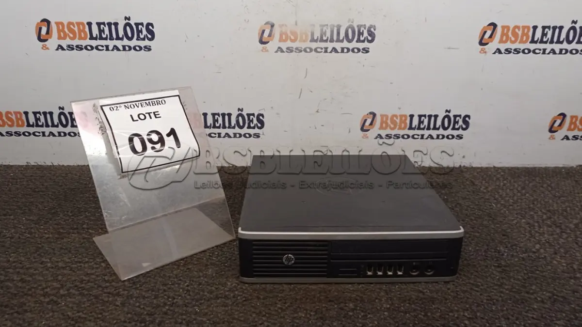 LOTE 091 - 01 MINI CPU MARCA HP. (NO ESTADO) ATENÇÃO! FAZER A VISITAÇÃO ANTES DE ARREMATAR, NÃO SABEMOS SE FUNCIONA, LEILÃO NÃO TEM GARANTIA E NEM DEVOLUÇÃO, SUJEITO A POSSÍVEIS AVARIAS VISÍVEIS/OCULTAS E/OU AUSÊNCIA DE COMPONENTES.