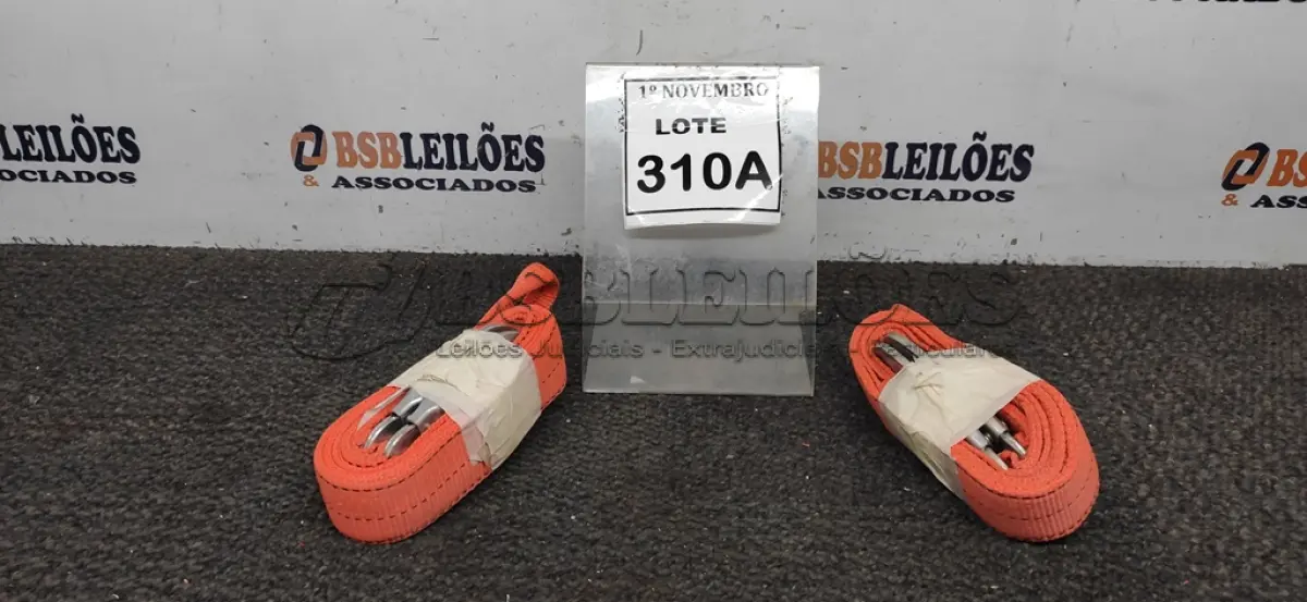 LOTE 310 - 02 CINTAS DE SEGURANÇA. (NO ESTADO) ATENÇÃO! FAZER A VISITAÇÃO ANTES DE ARREMATAR, NÃO SABEMOS SE FUNCIONA, LEILÃO NÃO TEM GARANTIA E NEM DEVOLUÇÃO, SUJEITO A POSSÍVEIS AVARIAS VISÍVEIS/OCULTAS E/OU AUSÊNCIA DE COMPONENTES.
