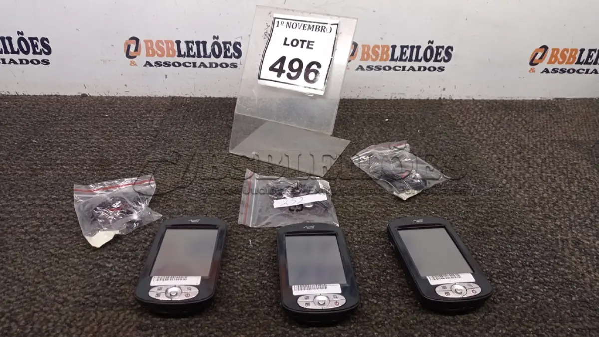 LOTE 496 - 03 PDA MIO DIGI WALKER MODELO P550. (NO ESTADO) ATENÇÃO! FAZER A VISITAÇÃO ANTES DE ARREMATAR, NÃO SABEMOS SE FUNCIONA, LEILÃO NÃO TEM GARANTIA E NEM DEVOLUÇÃO, SUJEITO A POSSÍVEIS AVARIAS VISÍVEIS/OCULTAS E/OU AUSÊNCIA DE COMPONENTES.