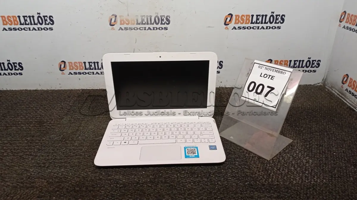 LOTE 007 - 01 NOTEBOOK MARCA HP. (NO ESTADO) ATENÇÃO! FAZER A VISITAÇÃO ANTES DE ARREMATAR, NÃO SABEMOS SE FUNCIONA, LEILÃO NÃO TEM GARANTIA E NEM DEVOLUÇÃO, SUJEITO A POSSÍVEIS AVARIAS VISÍVEIS/OCULTAS E/OU AUSÊNCIA DE COMPONENTES.