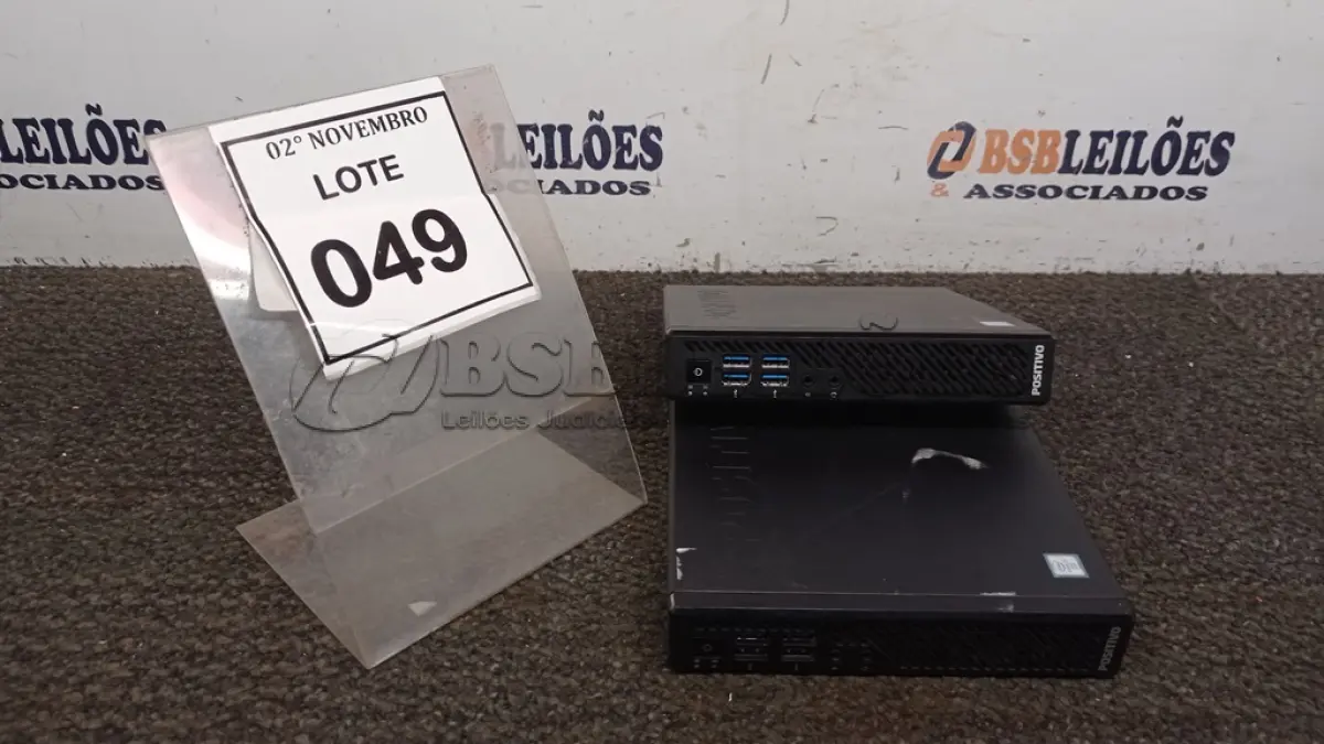 LOTE 049 - 02 MINIS CPU MARCA POSITIVO. (NO ESTADO) ATENÇÃO! FAZER A VISITAÇÃO ANTES DE ARREMATAR, NÃO SABEMOS SE FUNCIONA, LEILÃO NÃO TEM GARANTIA E NEM DEVOLUÇÃO, SUJEITO A POSSÍVEIS AVARIAS VISÍVEIS/OCULTAS E/OU AUSÊNCIA DE COMPONENTES.