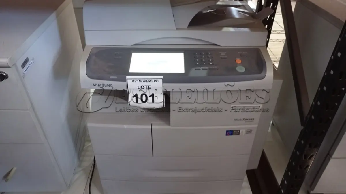 LOTE 101 - 01 IMPRESSORA MULTIFUNCIONAL MODELO 6555NX MARCA SAMSUNG. (NO ESTADO) ATENÇÃO! FAZER A VISITAÇÃO ANTES DE ARREMATAR, NÃO SABEMOS SE FUNCIONA, LEILÃO NÃO TEM GARANTIA E NEM DEVOLUÇÃO, SUJEITO A POSSÍVEIS AVARIAS VISÍVEIS/OCULTAS E/OU AUSÊNCIA DE COMPONENTES.