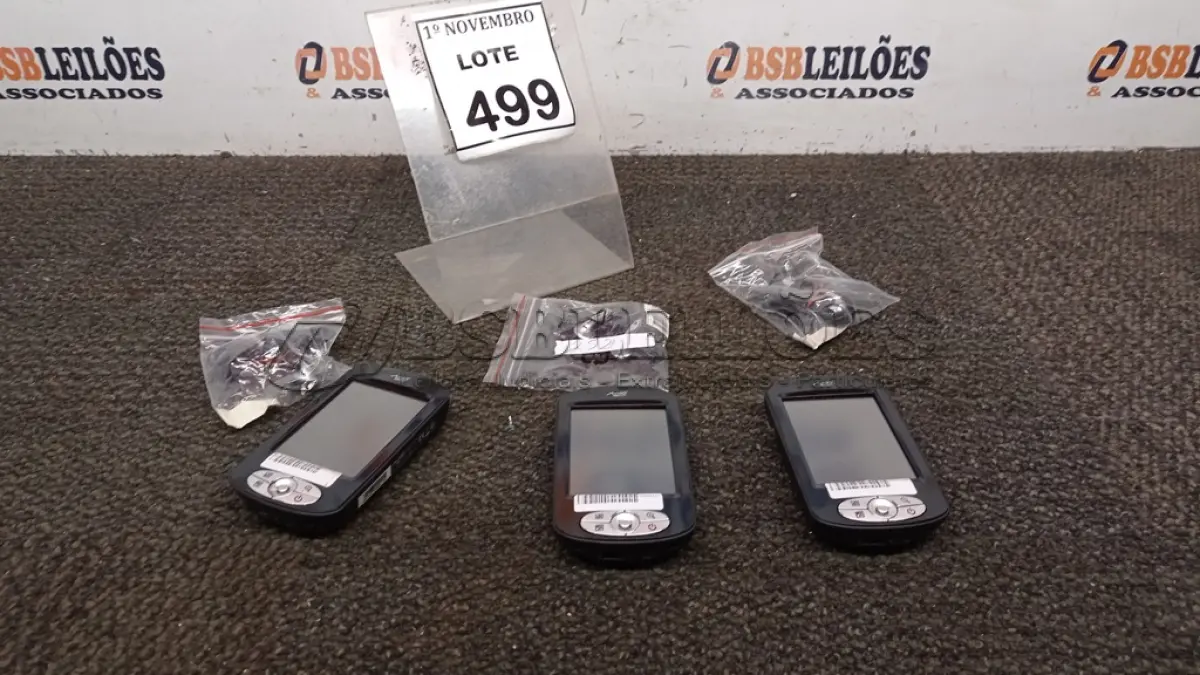 LOTE 499 - 03 PDA MIO DIGI WALKER MODELO P550. (NO ESTADO) ATENÇÃO! FAZER A VISITAÇÃO ANTES DE ARREMATAR, NÃO SABEMOS SE FUNCIONA, LEILÃO NÃO TEM GARANTIA E NEM DEVOLUÇÃO, SUJEITO A POSSÍVEIS AVARIAS VISÍVEIS/OCULTAS E/OU AUSÊNCIA DE COMPONENTES.