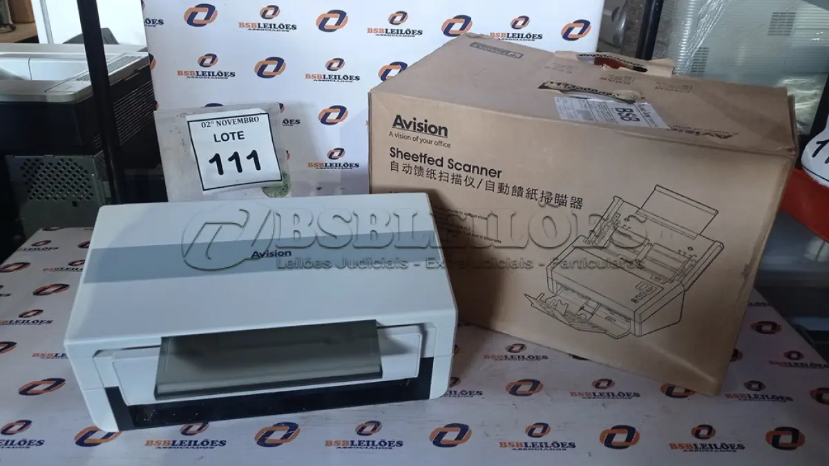 LOTE 111 - 01 SCANNER MARCA AVISION. (NO ESTADO) ATENÇÃO! FAZER A VISITAÇÃO ANTES DE ARREMATAR, NÃO SABEMOS SE FUNCIONA, LEILÃO NÃO TEM GARANTIA E NEM DEVOLUÇÃO, SUJEITO A POSSÍVEIS AVARIAS VISÍVEIS/OCULTAS E/OU AUSÊNCIA DE COMPONENTES.