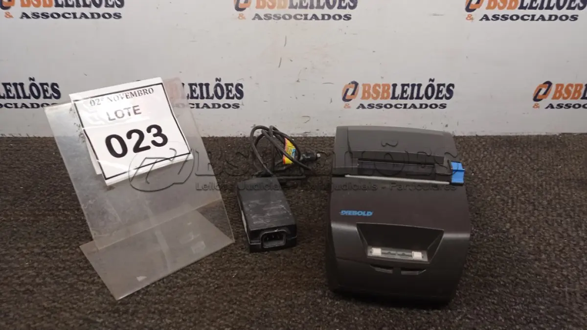 LOTE 023 - 01 IMPRESSORA DE CUPOM MARCA DIEBOLD COM FONTE. (NO ESTADO) ATENÇÃO! FAZER A VISITAÇÃO ANTES DE ARREMATAR, NÃO SABEMOS SE FUNCIONA, LEILÃO NÃO TEM GARANTIA E NEM DEVOLUÇÃO, SUJEITO A POSSÍVEIS AVARIAS VISÍVEIS/OCULTAS E/OU AUSÊNCIA DE COMPONENTES.