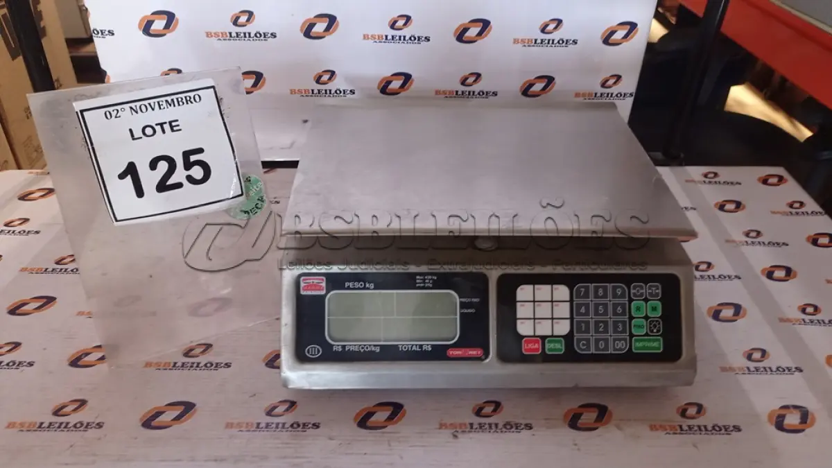 LOTE 125 - 01 BALANÇA MÁXIMO 4.20KG MARCA MAGNA. (NO ESTADO) ATENÇÃO! FAZER A VISITAÇÃO ANTES DE ARREMATAR, NÃO SABEMOS SE FUNCIONA, LEILÃO NÃO TEM GARANTIA E NEM DEVOLUÇÃO, SUJEITO A POSSÍVEIS AVARIAS VISÍVEIS/OCULTAS E/OU AUSÊNCIA DE COMPONENTES.