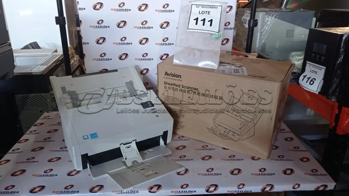 LOTE 111 - 01 SCANNER MARCA AVISION. (NO ESTADO) ATENÇÃO! FAZER A VISITAÇÃO ANTES DE ARREMATAR, NÃO SABEMOS SE FUNCIONA, LEILÃO NÃO TEM GARANTIA E NEM DEVOLUÇÃO, SUJEITO A POSSÍVEIS AVARIAS VISÍVEIS/OCULTAS E/OU AUSÊNCIA DE COMPONENTES.