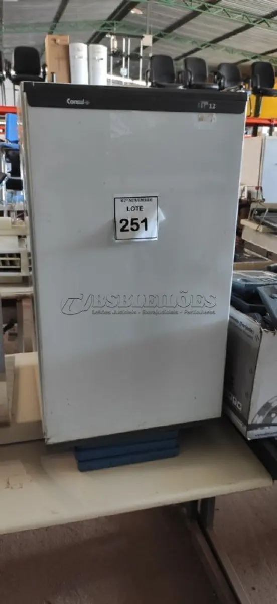 LOTE 251 - 01 FRIGOBAR 220V MARCA CONSUL. (NO ESTADO) ATENÇÃO! FAZER A VISITAÇÃO ANTES DE ARREMATAR, NÃO SABEMOS SE FUNCIONA, LEILÃO NÃO TEM GARANTIA E NEM DEVOLUÇÃO, SUJEITO A POSSÍVEIS AVARIAS VISÍVEIS/OCULTAS E/OU AUSÊNCIA DE COMPONENTES.