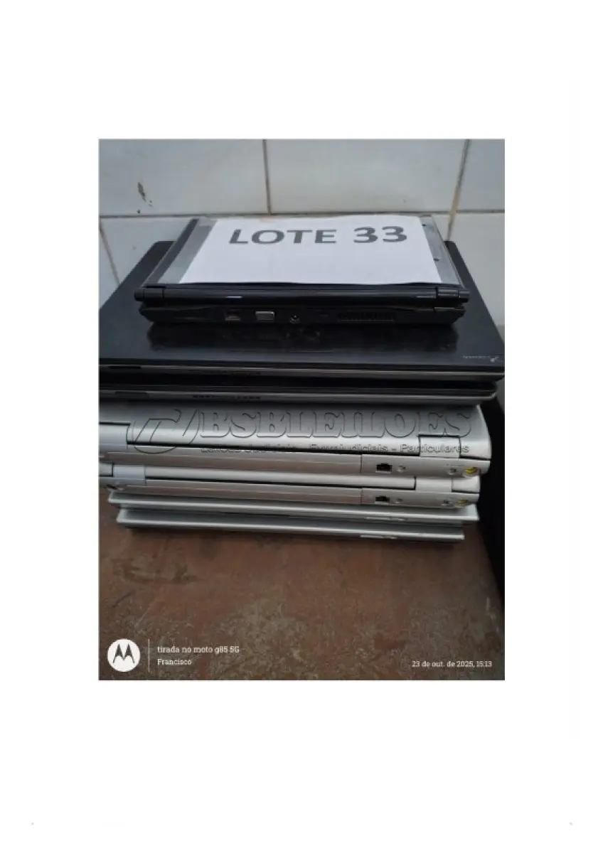 LOTE 033 - 07 NOTEBOOKS MARCA ACER E LENOVO; (NO ESTADO DE CONSERVAÇÃO QUE SE ENCONTRAM)