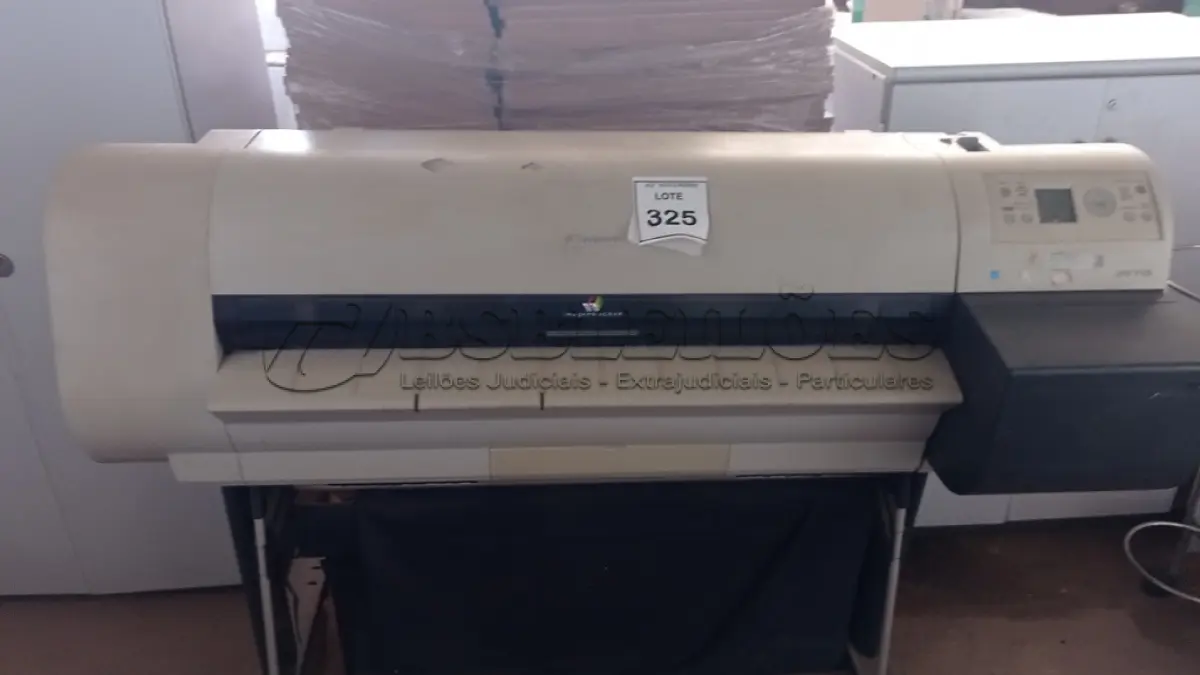 LOTE 325 - 01 PLOTTER MODELO IPF710 MARCA CANON. (NO ESTADO) ATENÇÃO! FAZER A VISITAÇÃO ANTES DE ARREMATAR, NÃO SABEMOS SE FUNCIONA, LEILÃO NÃO TEM GARANTIA E NEM DEVOLUÇÃO, SUJEITO A POSSÍVEIS AVARIAS VISÍVEIS/OCULTAS E/OU AUSÊNCIA DE COMPONENTES.