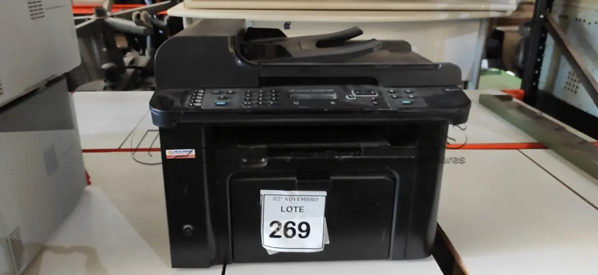 LOTE 269 - 01 IMPRESSORA MULTIFUNCIONAL MODELO 1536DNF MARCA HP. (NO ESTADO) ATENÇÃO! FAZER A VISITAÇÃO ANTES DE ARREMATAR, NÃO SABEMOS SE FUNCIONA, LEILÃO NÃO TEM GARANTIA E NEM DEVOLUÇÃO, SUJEITO A POSSÍVEIS AVARIAS VISÍVEIS/OCULTAS E/OU AUSÊNCIA DE COMPONENTES.