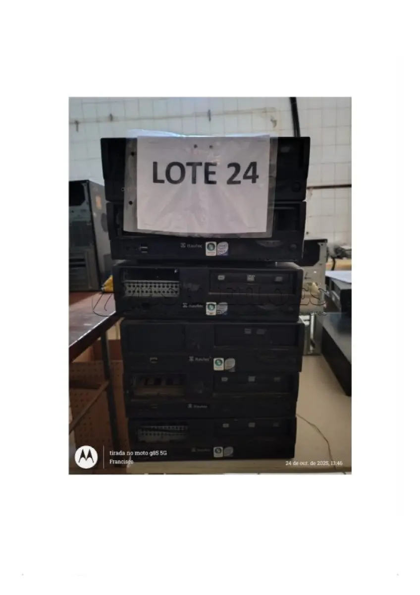 LOTE 024 - 06 MICROCOMPUTADORES DESKTOP – ITAUTEC; (NO ESTADO DE CONSERVAÇÃO QUE SE ENCONTRAM)