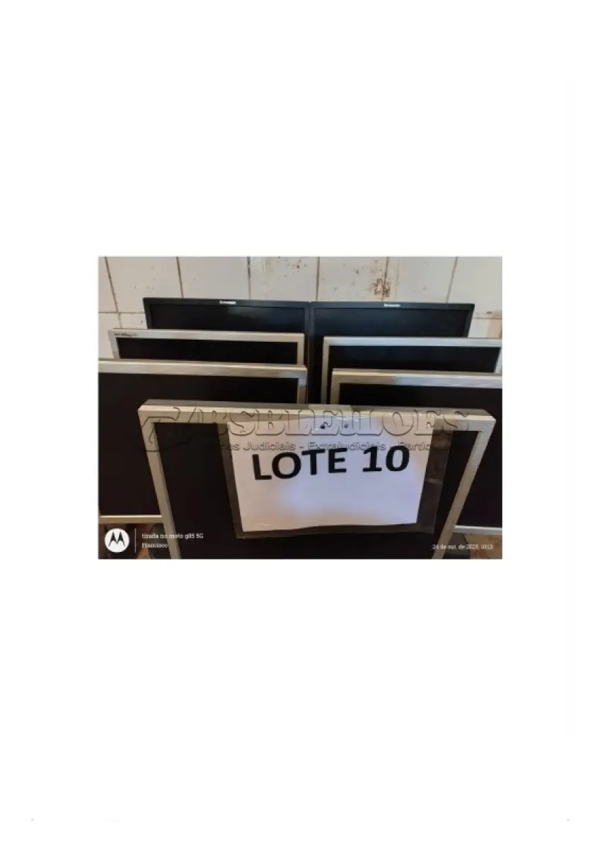 LOTE 010 - 07 MONITORES DE VIDEO POLICROMATICO, LCD, LCL – MARCAS LENOVO, SAMSUNG E ITAUTEC; (NO ESTADO DE CONSERVAÇÃO QUE SE ENCONTRAM)