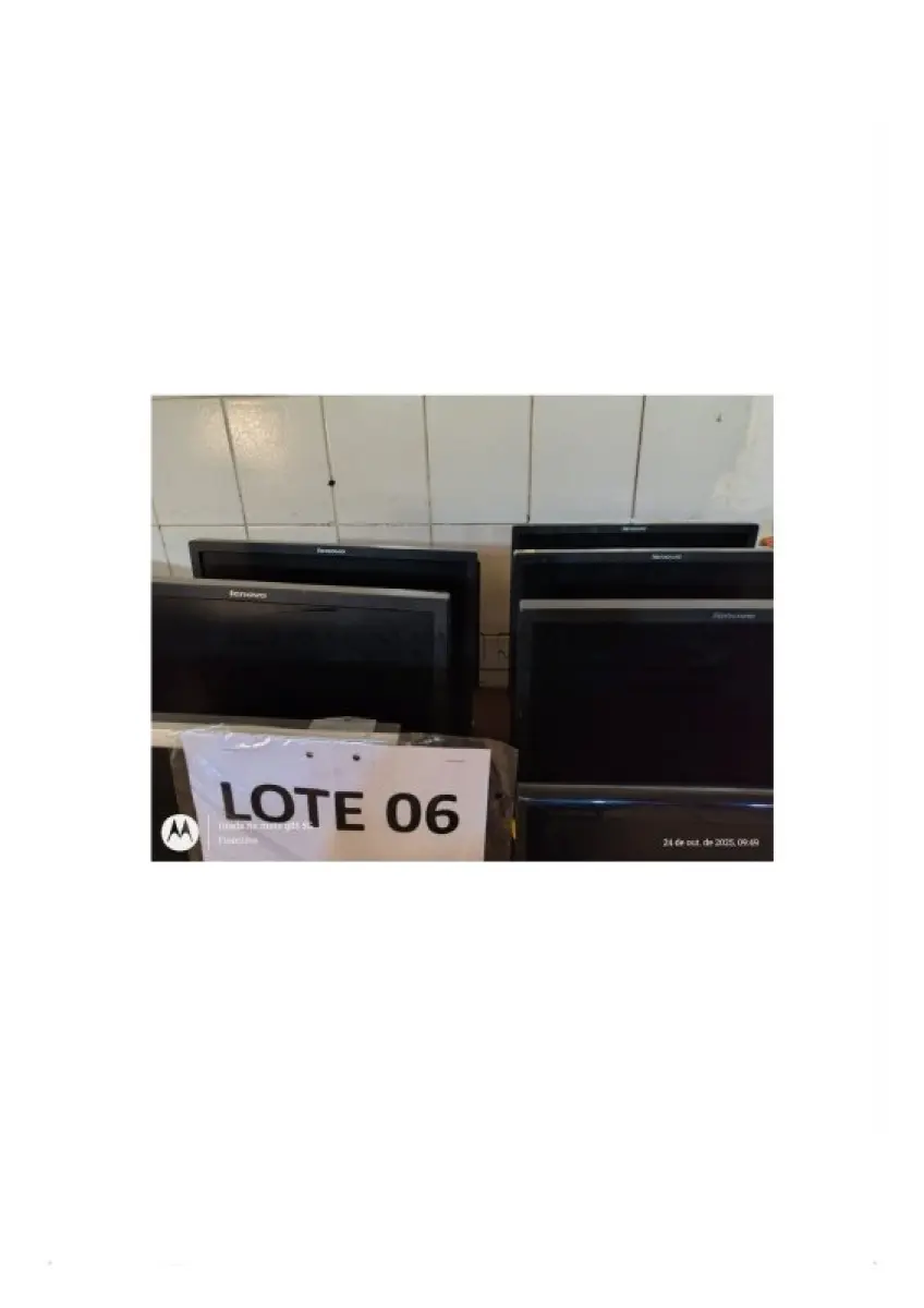 LOTE 006 - 08 MONITORES DE VIDEO POLICROMATICO, LCD, LED – MARCAS LENOVO, SAMSUNG, AOC, ITAUTEC; (NO ESTADO DE CONSERVAÇÃO QUE SE ENCONTRAM)