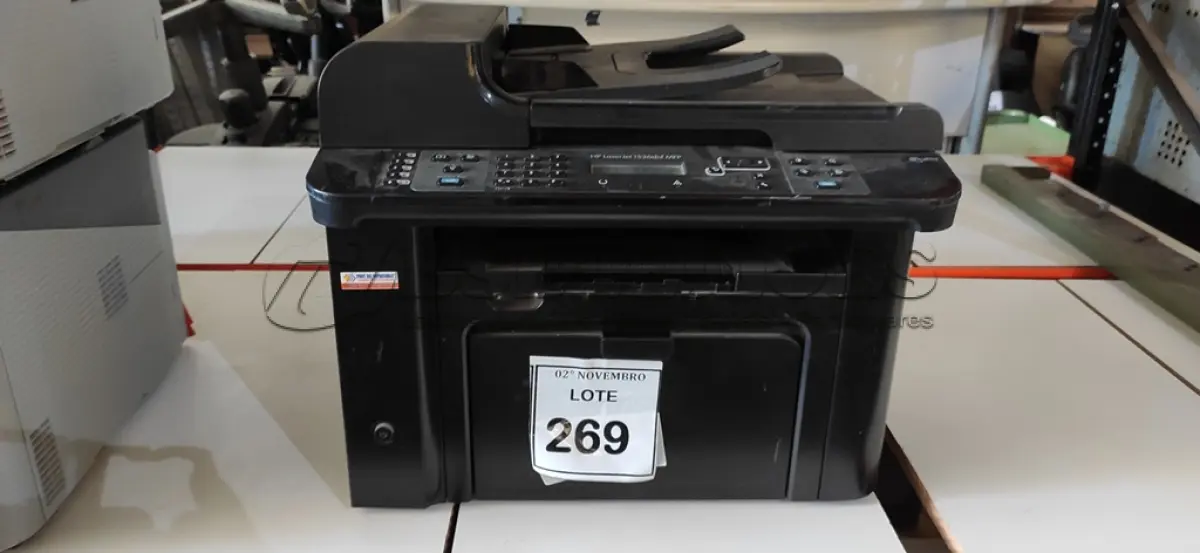 LOTE 269 - 01 IMPRESSORA MULTIFUNCIONAL MODELO 1536DNF MARCA HP. (NO ESTADO) ATENÇÃO! FAZER A VISITAÇÃO ANTES DE ARREMATAR, NÃO SABEMOS SE FUNCIONA, LEILÃO NÃO TEM GARANTIA E NEM DEVOLUÇÃO, SUJEITO A POSSÍVEIS AVARIAS VISÍVEIS/OCULTAS E/OU AUSÊNCIA DE COMPONENTES.