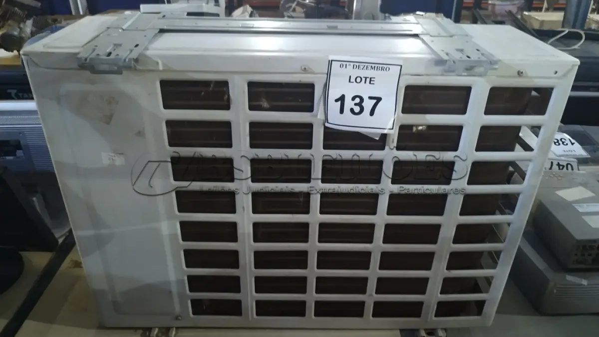 LOTE 137 - 01 EVAPORADORA MARCA LG DE 9000 BTU/H E 01 CONDENSADORA MARCA LG DE 9000 BTU/H. (NO ESTADO) ATENÇÃO! FAZER A VISITAÇÃO ANTES DE ARREMATAR, NÃO SABEMOS SE FUNCIONA, LEILÃO NÃO TEM GARANTIA E NEM DEVOLUÇÃO, SUJEITO A POSSÍVEIS AVARIAS VISÍVEIS/OCULTAS E/OU AUSÊNCIA DE COMPONENTES.