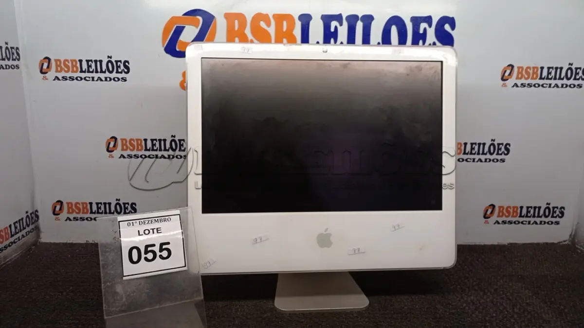LOTE 055 - 01 IMAC APPLE. (NO ESTADO) ATENÇÃO! FAZER A VISITAÇÃO ANTES DE ARREMATAR, NÃO SABEMOS SE FUNCIONA, LEILÃO NÃO TEM GARANTIA E NEM DEVOLUÇÃO, SUJEITO A POSSÍVEIS AVARIAS VISÍVEIS/OCULTAS E/OU AUSÊNCIA DE COMPONENTES.