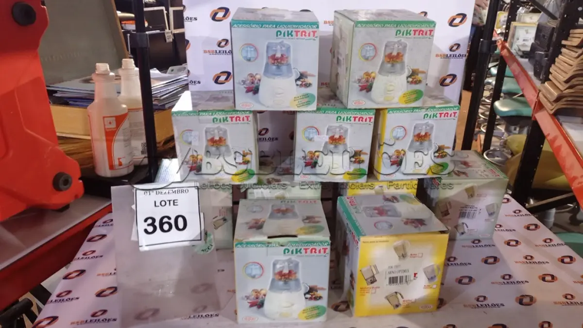 LOTE 360 - 11 ACESSORIOS PARA LIQUIDIFICADOR MARCA PIKTRIT. (NO ESTADO) ATENÇÃO! FAZER A VISITAÇÃO ANTES DE ARREMATAR, NÃO SABEMOS SE FUNCIONA, LEILÃO NÃO TEM GARANTIA E NEM DEVOLUÇÃO, SUJEITO A POSSÍVEIS AVARIAS VISÍVEIS/OCULTAS E/OU AUSÊNCIA DE COMPONENTES.