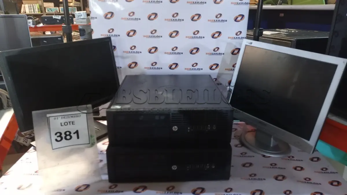 LOTE 381 - 02 CPUS DDR3 MARCA HP E 02 MONITORES MARCAS ACER E PHILIPS. (NO ESTADO) ATENÇÃO! FAZER A VISITAÇÃO ANTES DE ARREMATAR, NÃO SABEMOS SE FUNCIONA, LEILÃO NÃO TEM GARANTIA E NEM DEVOLUÇÃO, SUJEITO A POSSÍVEIS AVARIAS VISÍVEIS/OCULTAS E/OU AUSÊNCIA DE COMPONENTES.