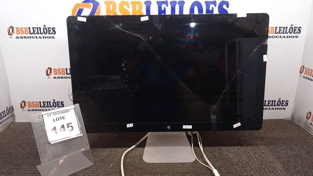 LOTE 145 - 01 IMAC APPLE. (NO ESTADO) ATENÇÃO! FAZER A VISITAÇÃO ANTES DE ARREMATAR, NÃO SABEMOS SE FUNCIONA, LEILÃO NÃO TEM GARANTIA E NEM DEVOLUÇÃO, SUJEITO A POSSÍVEIS AVARIAS VISÍVEIS/OCULTAS E/OU AUSÊNCIA DE COMPONENTES.