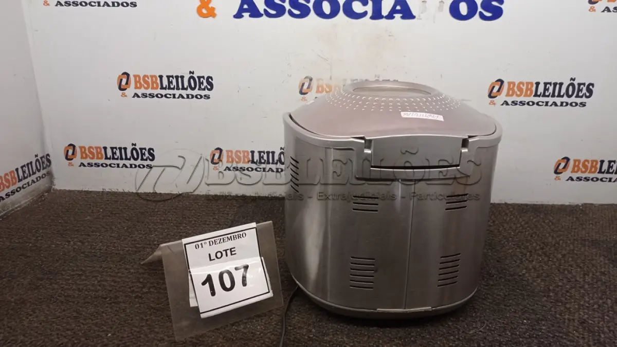 LOTE 107 - 01 PANIFICADORA MARCA ARNO MODELO. (NO ESTADO) ATENÇÃO! FAZER A VISITAÇÃO ANTES DE ARREMATAR, NÃO SABEMOS SE FUNCIONA, LEILÃO NÃO TEM GARANTIA E NEM DEVOLUÇÃO, SUJEITO A POSSÍVEIS AVARIAS VISÍVEIS/OCULTAS E/OU AUSÊNCIA DE COMPONENTES.
