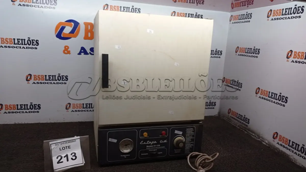 LOTE 213 - 01 ESTUFA CONVECÇÃO GRAVIDADE MODELO 311 CG. (NO ESTADO) ATENÇÃO! FAZER A VISITAÇÃO ANTES DE ARREMATAR, NÃO SABEMOS SE FUNCIONA, LEILÃO NÃO TEM GARANTIA E NEM DEVOLUÇÃO, SUJEITO A POSSÍVEIS AVARIAS VISÍVEIS/OCULTAS E/OU AUSÊNCIA DE COMPONENTES.