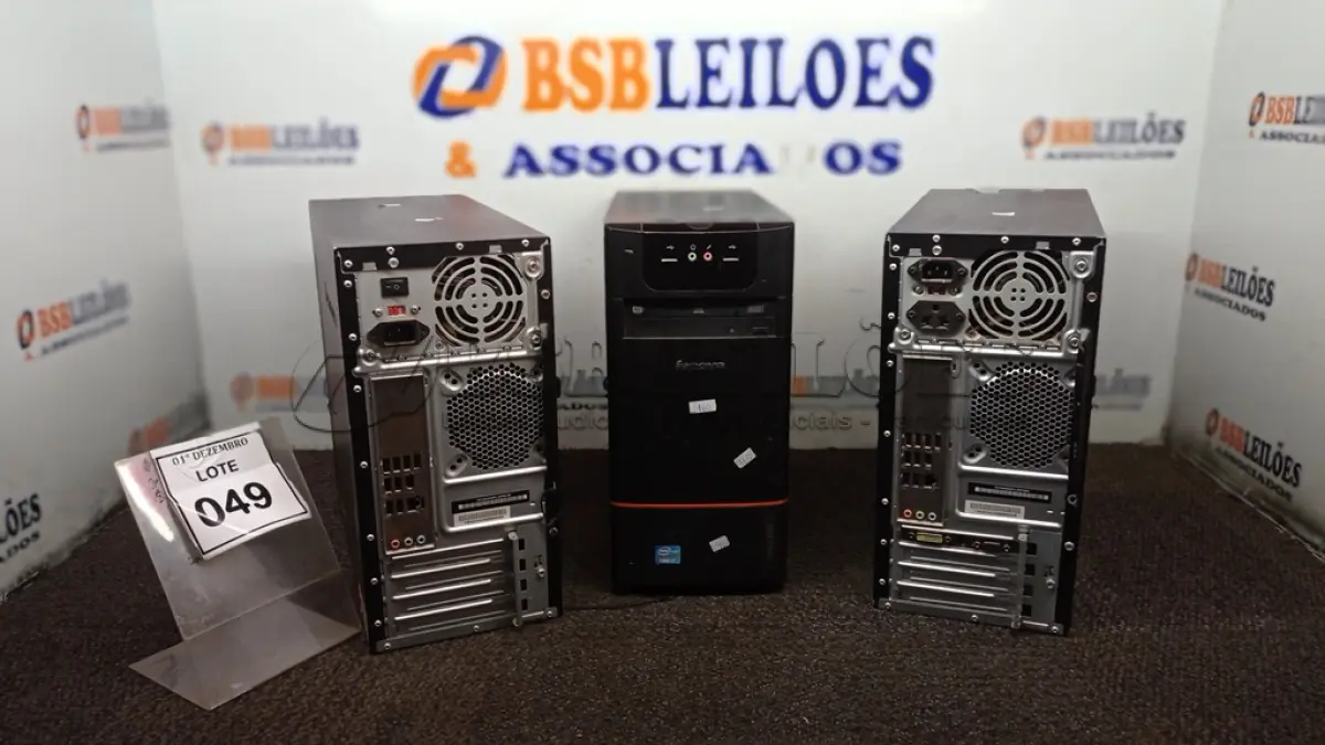LOTE 049 - 03 CPUS MARCA LENOVO. (NO ESTADO) ATENÇÃO! FAZER A VISITAÇÃO ANTES DE ARREMATAR, NÃO SABEMOS SE FUNCIONA, LEILÃO NÃO TEM GARANTIA E NEM DEVOLUÇÃO, SUJEITO A POSSÍVEIS AVARIAS VISÍVEIS/OCULTAS E/OU AUSÊNCIA DE COMPONENTES.
