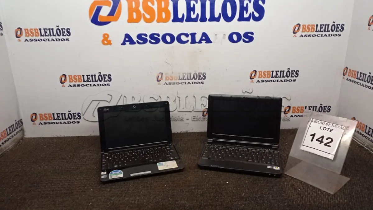 LOTE 142 - 01 NETBOOK MARCA ASUS E 01 NETBOOK MARCA INFOWAY. (NO ESTADO) ATENÇÃO! FAZER A VISITAÇÃO ANTES DE ARREMATAR, NÃO SABEMOS SE FUNCIONA, LEILÃO NÃO TEM GARANTIA E NEM DEVOLUÇÃO, SUJEITO A POSSÍVEIS AVARIAS VISÍVEIS/OCULTAS E/OU AUSÊNCIA DE COMPONENTES.