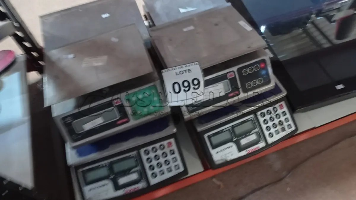LOTE 099 - 06 BALANÇAS DIGITAIS DIVERSAS MARCAS. (NO ESTADO) ATENÇÃO! FAZER A VISITAÇÃO ANTES DE ARREMATAR, NÃO SABEMOS SE FUNCIONA, LEILÃO NÃO TEM GARANTIA E NEM DEVOLUÇÃO, SUJEITO A POSSÍVEIS AVARIAS VISÍVEIS/OCULTAS E/OU AUSÊNCIA DE COMPONENTES.