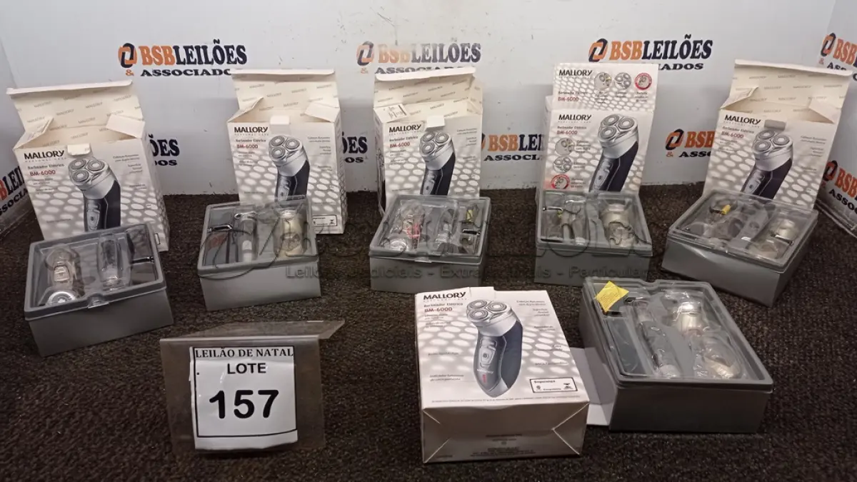 LOTE 157 - 06 BARBEADORES ELÉTRICOS MARCA MALLORY. (NO ESTADO) ATENÇÃO! FAZER A VISITAÇÃO ANTES DE ARREMATAR, NÃO SABEMOS SE FUNCIONA, LEILÃO NÃO TEM GARANTIA E NEM DEVOLUÇÃO, SUJEITO A POSSÍVEIS AVARIAS VISÍVEIS/OCULTAS E/OU AUSÊNCIA DE COMPONENTES.