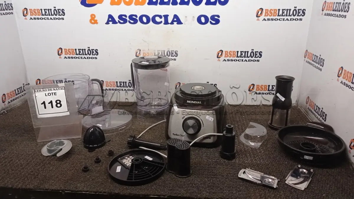 LOTE 118 - 01 LIQUIDIFICADOR MARCA MONDIAL. (NO ESTADO) ATENÇÃO! FAZER A VISITAÇÃO ANTES DE ARREMATAR, NÃO SABEMOS SE FUNCIONA, LEILÃO NÃO TEM GARANTIA E NEM DEVOLUÇÃO, SUJEITO A POSSÍVEIS AVARIAS VISÍVEIS/OCULTAS E/OU AUSÊNCIA DE COMPONENTES.