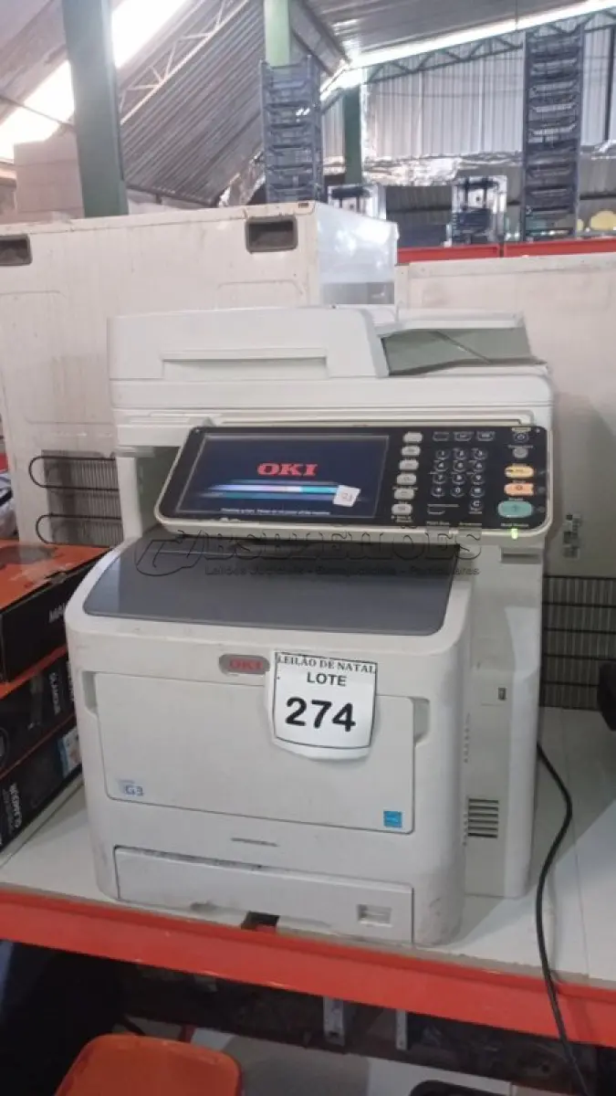 LOTE 274 - 01 IMPRESSORA MULTIFUNCIONAL MODELO MPS5502MB MARCA OKI. (NO ESTADO) ATENÇÃO! FAZER A VISITAÇÃO ANTES DE ARREMATAR, NÃO SABEMOS SE FUNCIONA, LEILÃO NÃO TEM GARANTIA E NEM DEVOLUÇÃO, SUJEITO A POSSÍVEIS AVARIAS VISÍVEIS/OCULTAS E/OU AUSÊNCIA DE COMPONENTES.
