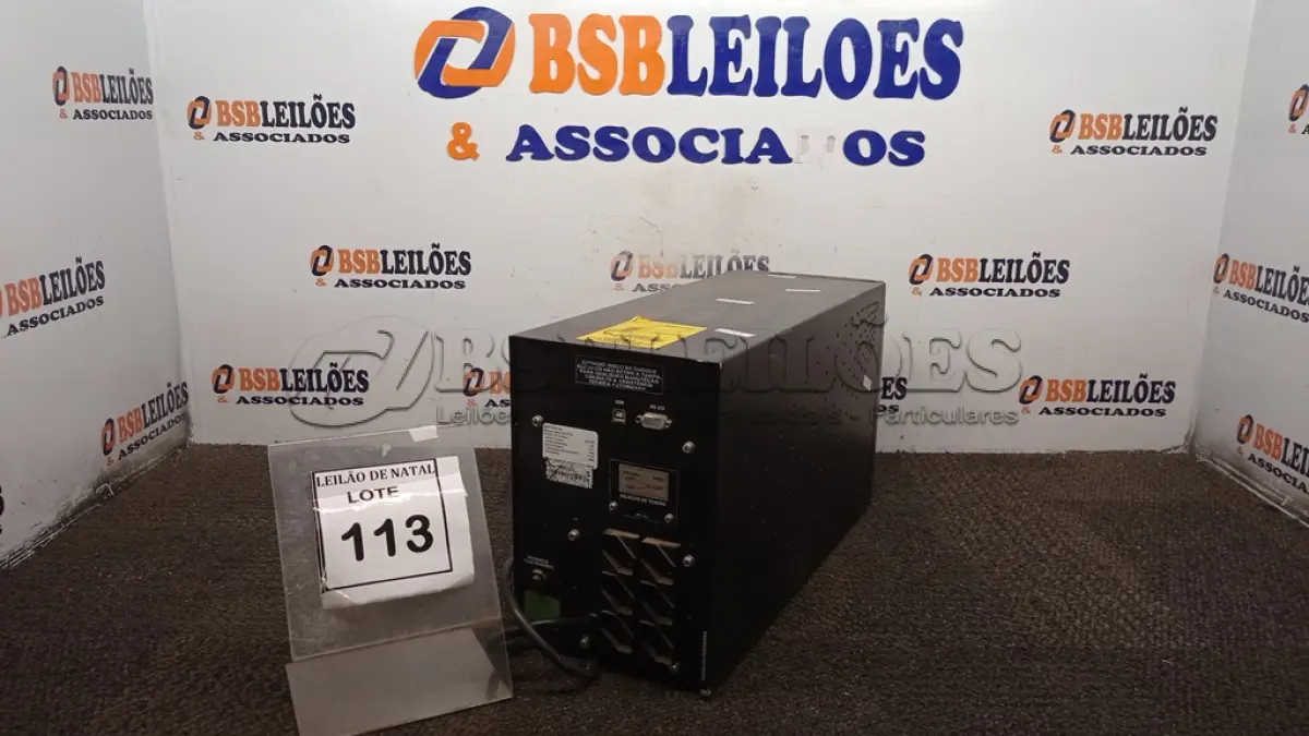 LOTE 113 - 01 NOBREAK MARCA SAFE SERVER 2KVA. (NO ESTADO) ATENÇÃO! FAZER A VISITAÇÃO ANTES DE ARREMATAR, NÃO SABEMOS SE FUNCIONA, LEILÃO NÃO TEM GARANTIA E NEM DEVOLUÇÃO, SUJEITO A POSSÍVEIS AVARIAS VISÍVEIS/OCULTAS E/OU AUSÊNCIA DE COMPONENTES.