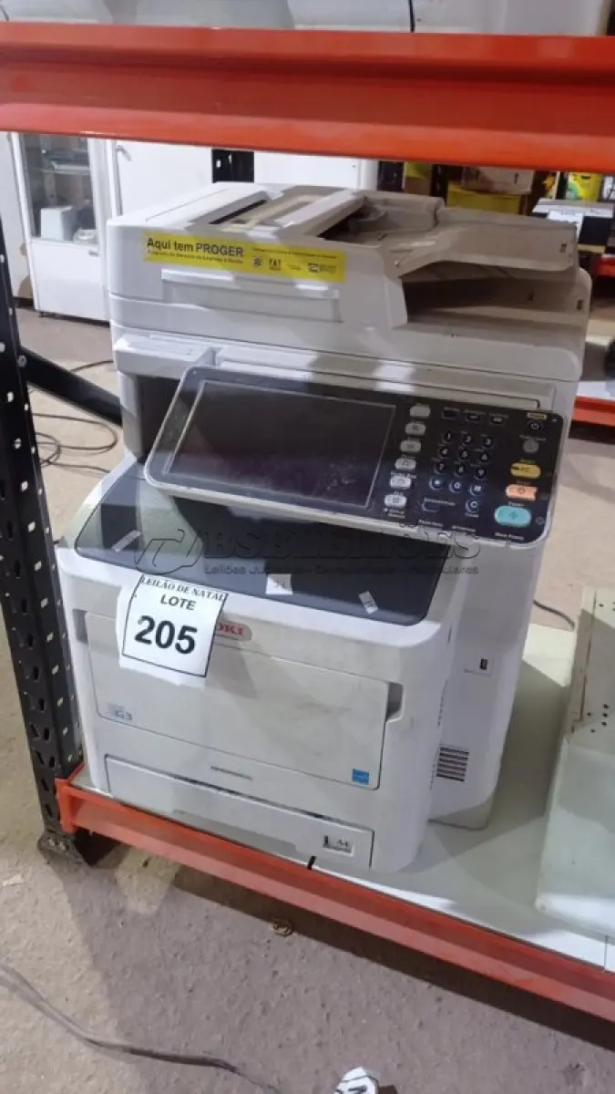 LOTE 205 - 01 IMPRESSORA MODELO MPS5502MB MARCA OKI. (NO ESTADO) ATENÇÃO! FAZER A VISITAÇÃO ANTES DE ARREMATAR, NÃO SABEMOS SE FUNCIONA, LEILÃO NÃO TEM GARANTIA E NEM DEVOLUÇÃO, SUJEITO A POSSÍVEIS AVARIAS VISÍVEIS/OCULTAS E/OU AUSÊNCIA DE COMPONENTES.