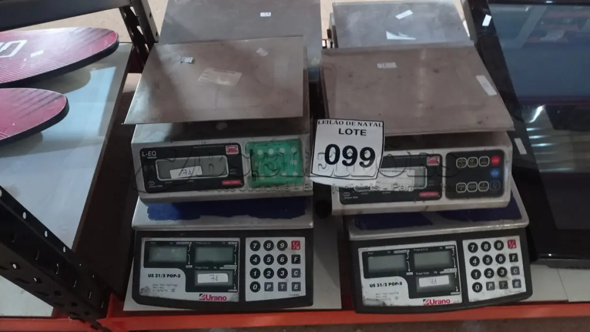 LOTE 099 - 06 BALANÇAS DIGITAIS DIVERSAS MARCAS. (NO ESTADO) ATENÇÃO! FAZER A VISITAÇÃO ANTES DE ARREMATAR, NÃO SABEMOS SE FUNCIONA, LEILÃO NÃO TEM GARANTIA E NEM DEVOLUÇÃO, SUJEITO A POSSÍVEIS AVARIAS VISÍVEIS/OCULTAS E/OU AUSÊNCIA DE COMPONENTES.